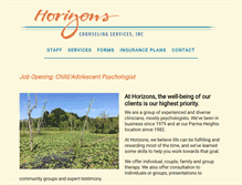 Tablet Screenshot of horizonscounseling.com